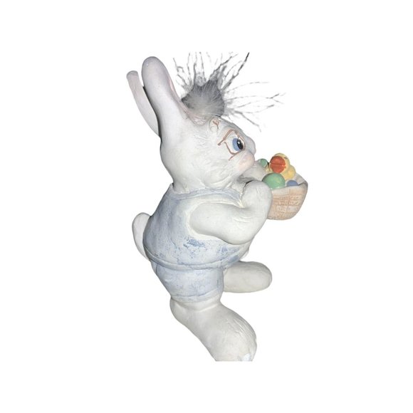 EASTER Bunny Rabbit with Easter Basket Eggs & Duck - Picture 3 of 8